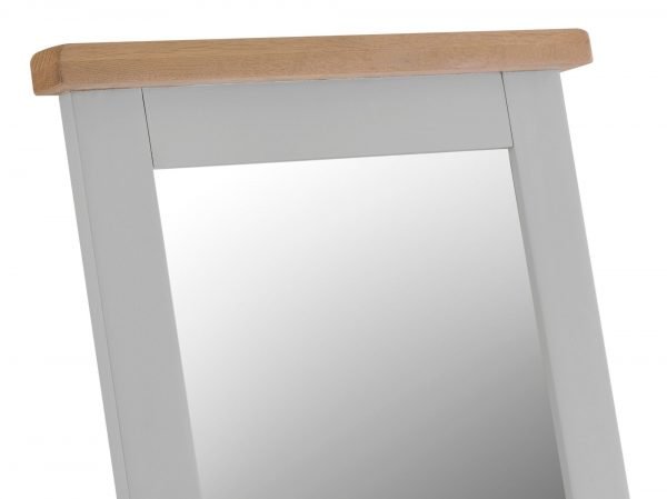 Brompton Painted Grey Cheval Mirror Top