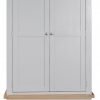 Brompton Painted Grey Double Wardrobe Front scaled