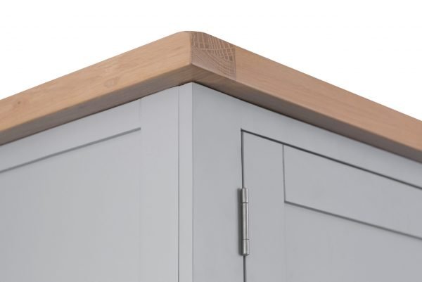 Brompton Painted Grey Double Wardrobe Top scaled