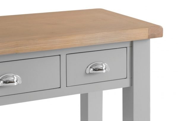 Brompton Painted Grey Dressing Table Partial top