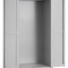 Brompton Painted Grey Hanging Wardrobe Doors open scaled