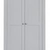 Brompton Painted Grey Hanging Wardrobe Front scaled