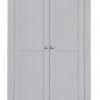 Brompton Painted Grey Hanging Wardrobe Front scaled