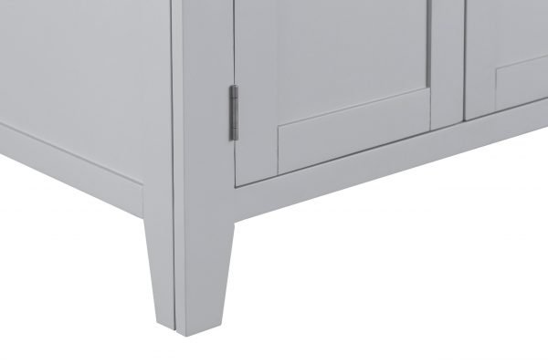 Brompton Painted Grey Hanging Wardrobe feet scaled