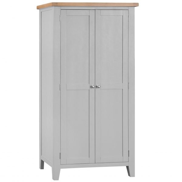 Brompton Painted Grey Hanging Wardrobe scaled