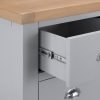 Brompton Painted Grey Tall 4 Drawer Chest Drawer Partial scaled
