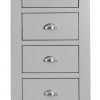 Brompton Painted Grey Tall 4 Drawer Chest Front scaled