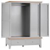 Brompton Painted Grey Triple Wardrobe Doors open scaled