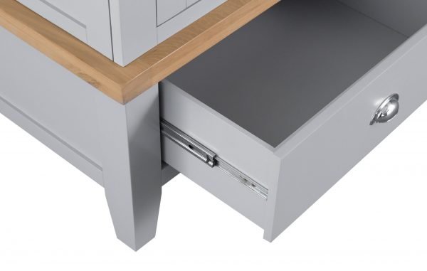 Brompton Painted Grey Triple Wardrobe Drawer partial scaled