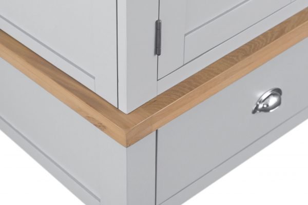 Brompton Painted Grey Triple Wardrobe Feature scaled