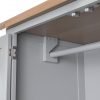 Brompton Painted Grey Triple Wardrobe Rail scaled