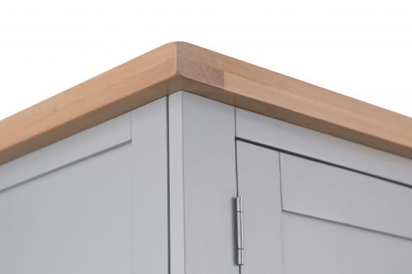 Brompton Painted Grey Triple Wardrobe Top scaled