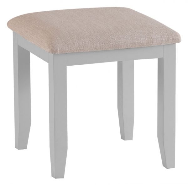 Brompton Painted Stool Grey Angle