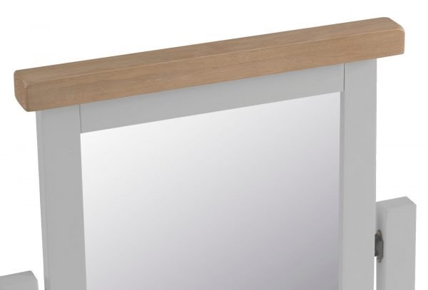 Brompton Painted Trinket Mirror Grey Top