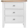 Brompton White 3 Drawer Chest Front