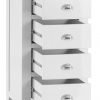 Brompton White 4 Drawer Tall Chest Drwaers Open scaled
