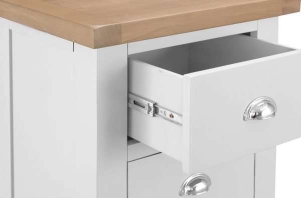 Brompton White 4 Drawer Tall Chest Handle scaled
