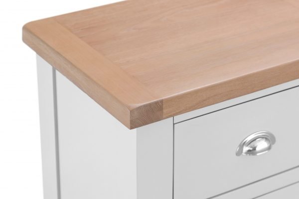 Brompton White 4 Drawer Tall Chest Top scaled