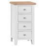Brompton White 4 Drawer Tall Chest scaled
