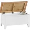 Brompton White Blanket Box Top Open