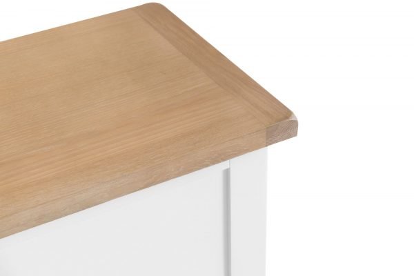 Brompton White Blanket Box Top Right