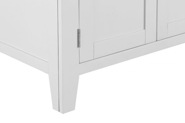 Brompton White Full hanging Wardrobe Feet scaled