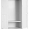 Brompton White Full hanging Wardrobe Open Shelf scaled