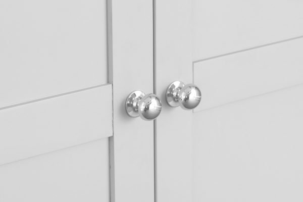 Brompton White Full hanging Wardrobe handles scaled