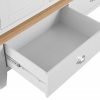 Brompton White Triple Wardrobe Drawer Open scaled