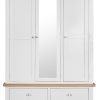 Brompton White Triple Wardrobe Front scaled