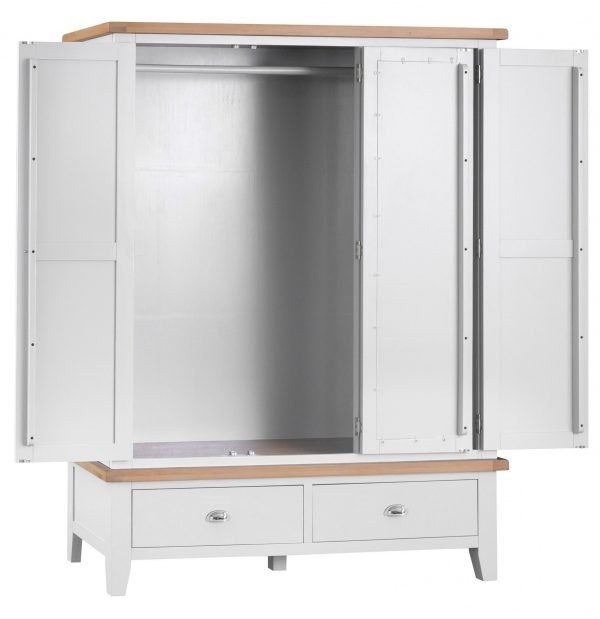 Brompton White Triple Wardrobe Mirror scaled