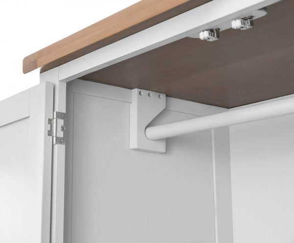 Brompton White Triple Wardrobe Rail scaled