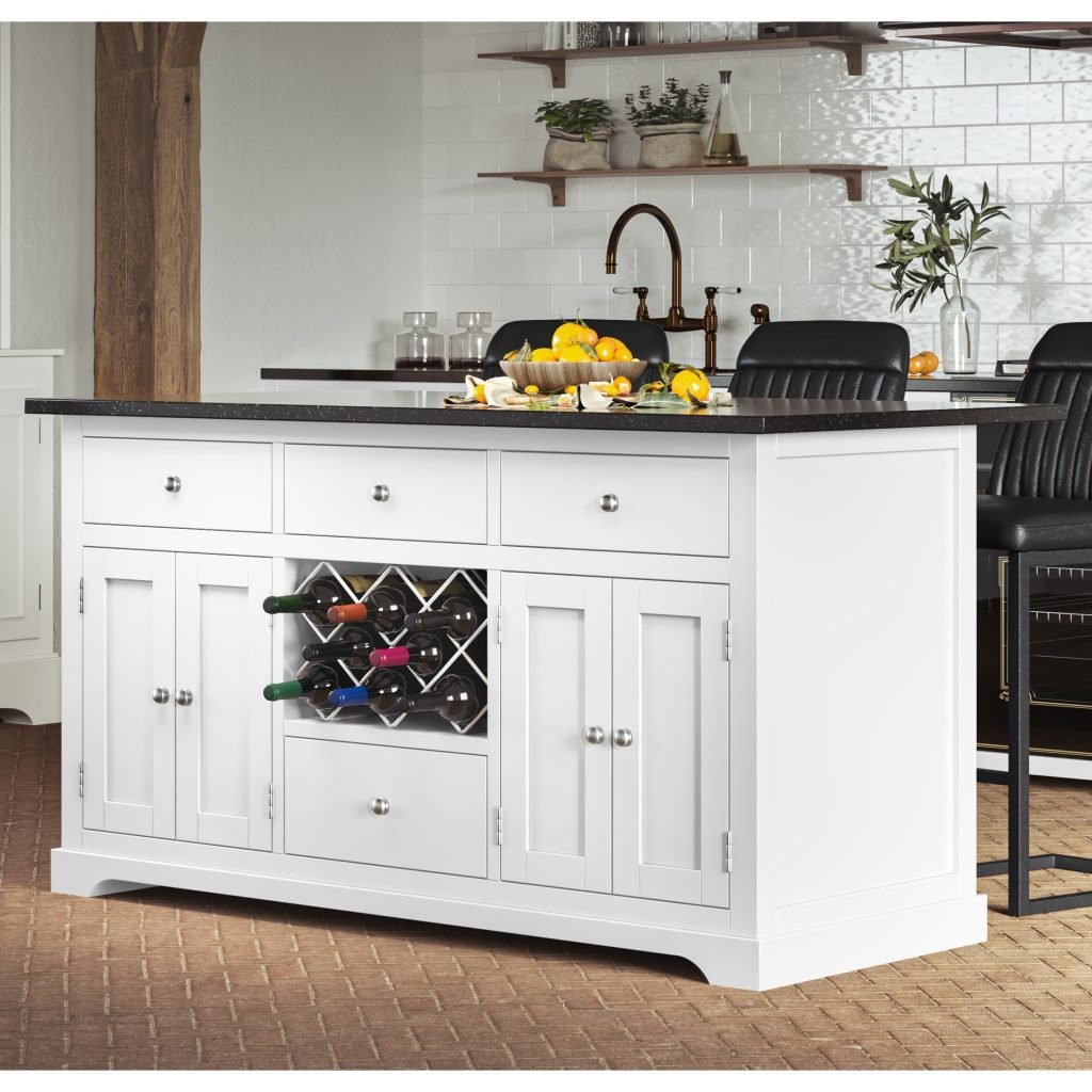 White Kitchen Island Black Granite Only Oak Furniture Sale Now On