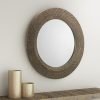 Cadence Small Round Pewter Wall Mirror Room set