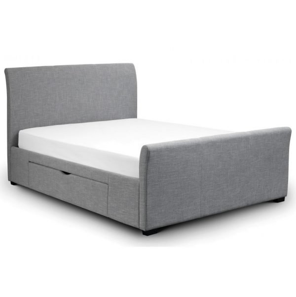 Capri Double Storage Bed - Light Grey