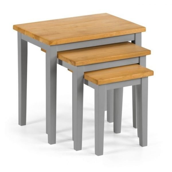 Cleo Nest Of Tables 2 Tone Grey Oak