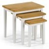 Cleo Nest Of Tables White Natural Oak