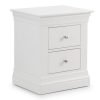Clermont 2 Drawer Bedside - White