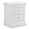 Clermont 2 Drawer Bedside White