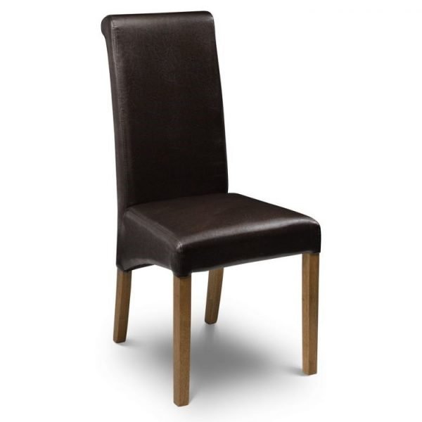 Cuba Dining Chair Brown Oak Leg