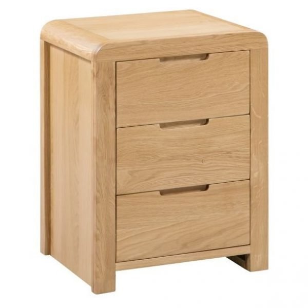 Curve 3 Drawer Bedside