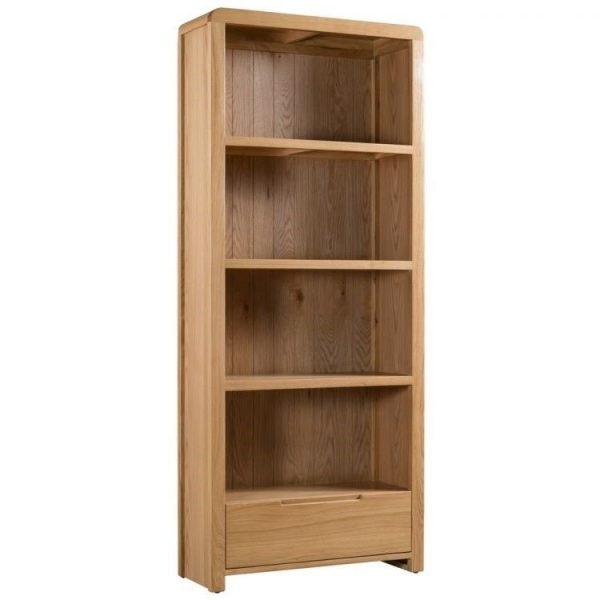 Curve Oak Tall Bookcase