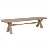 Ryedale Oak 2.0m Cross Leg Dining Bench