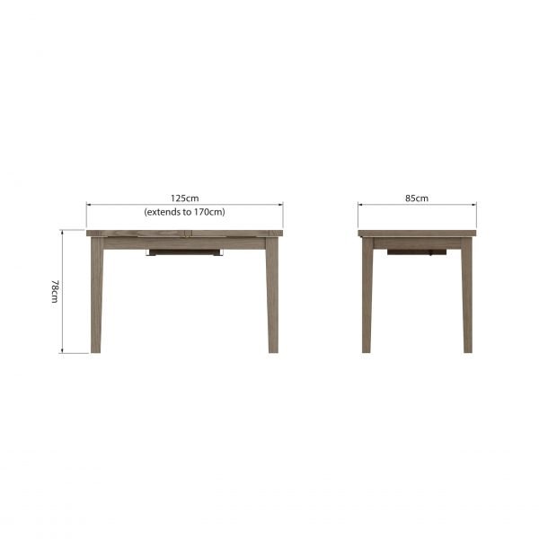 Dallow Oak 1.25M Butterfly Extending Table DIMS scaled