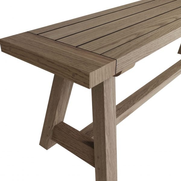 Dallow Oak 1.6M Dining Bench close scaled