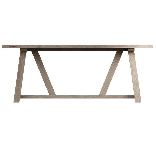 Dallow Oak 2.0M Dining Table Front scaled