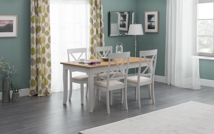 Davenport Oak Elephant Grey Dining Table hero