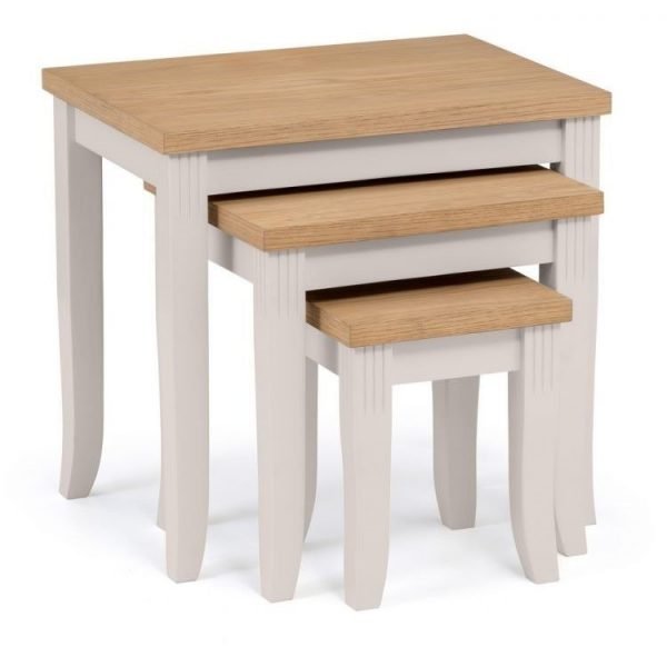 Davenport Oak Elephant Grey Nest Of Tables