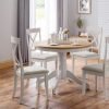 Davenport OakElephant Grey Round Pedestal Table room set