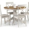 Davenport Round Pedestal Table White set